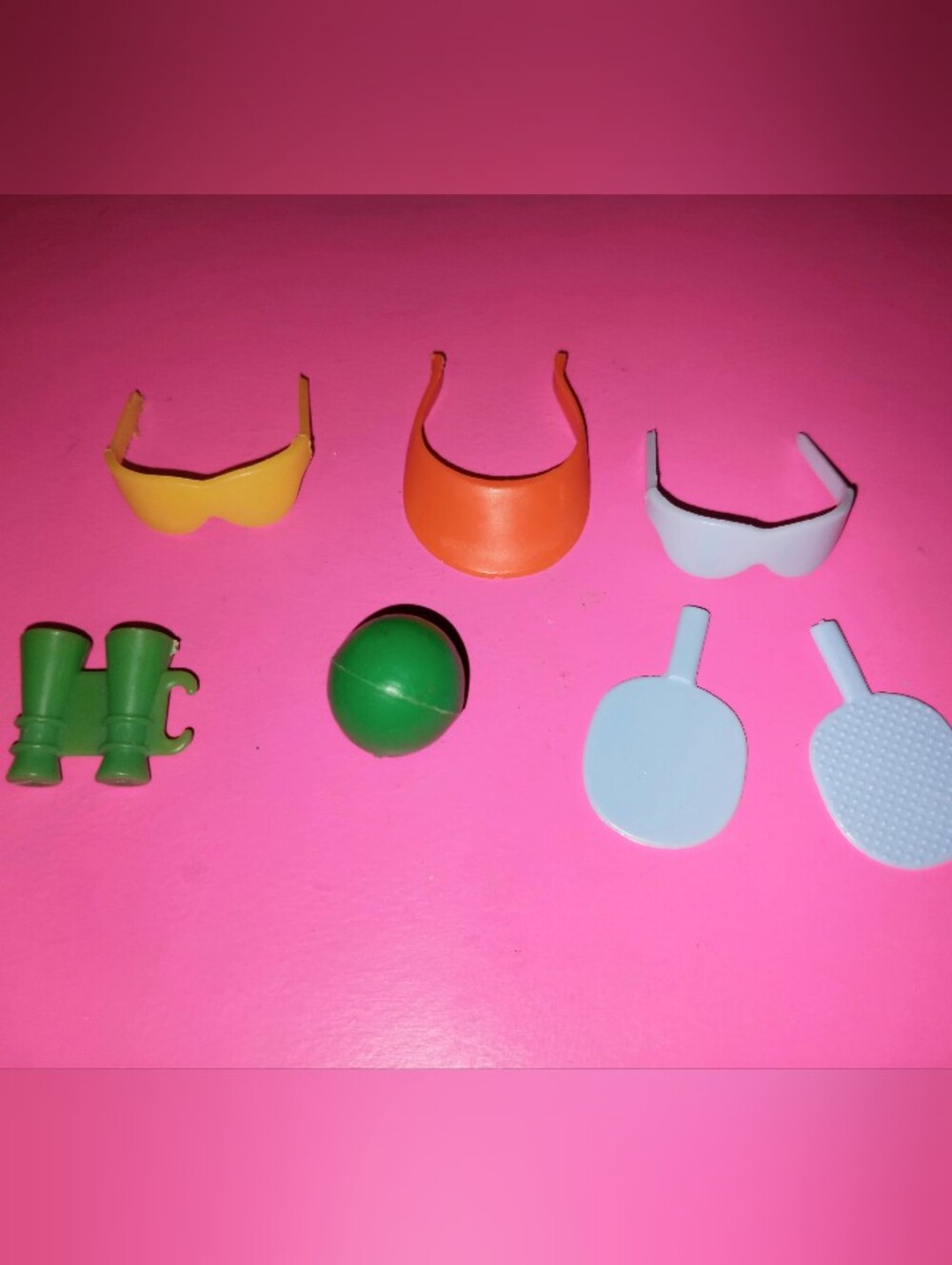 Barbie doll Size beach ball paddle sunglasses bundle